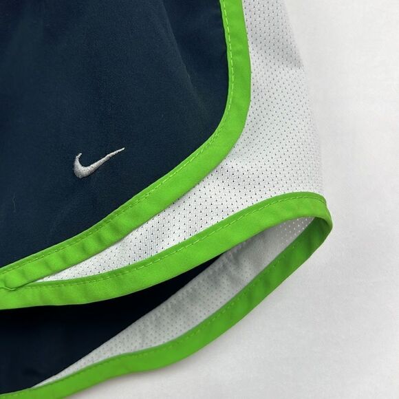 Nike Navy and green athletic running shorts size medium E UC - Picture 3 of 8